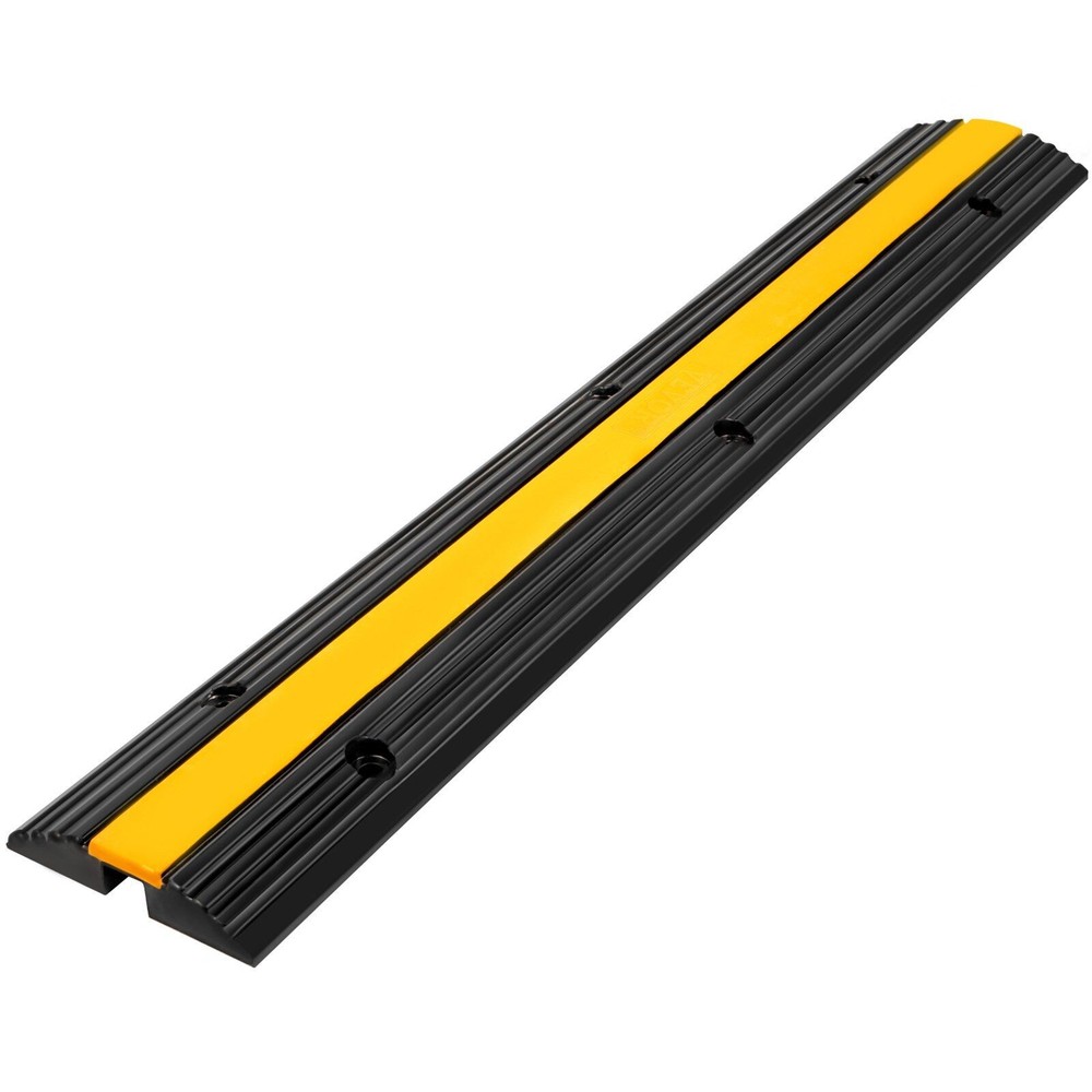 4 Pack 1-Channel Rubber Cable Protector Ramps 22046Lbs Capacity Driveway