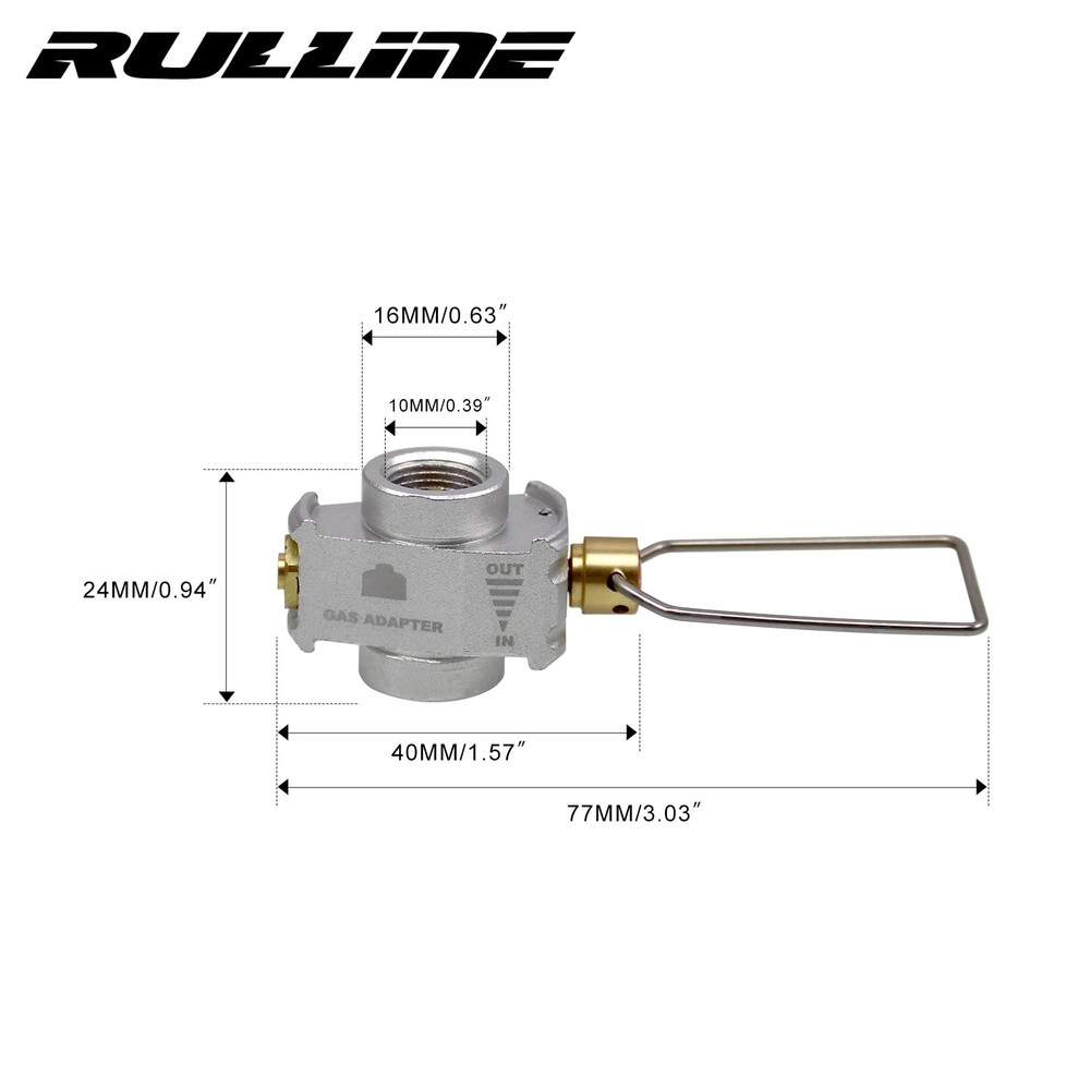 RULLINE Backpacking Fuel Transfer Device Gas Device, silver