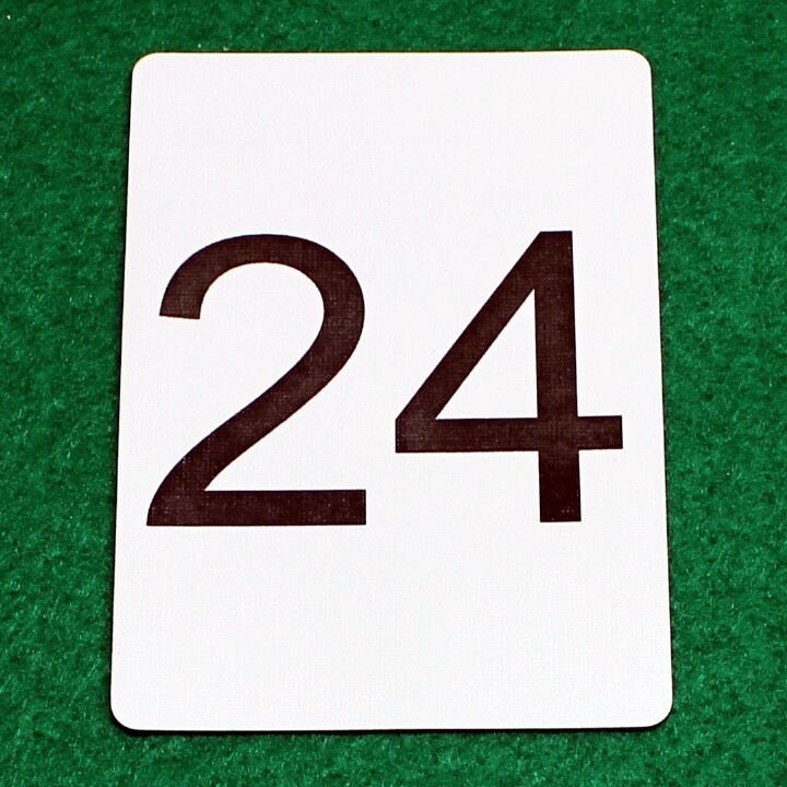 Number 24, Bicycle Printed Gaff Card, Blue