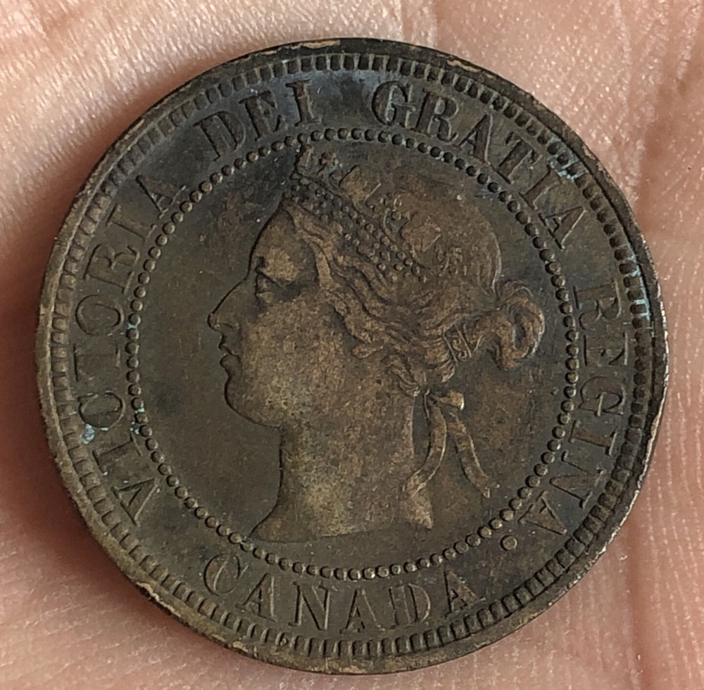 CANADA 1876 H ONE CENT VERY NICE COIN LG