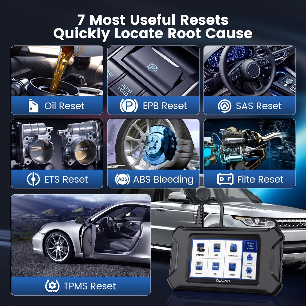 MUCAR CS6 Car OBD2 Diagnostic Scan Tool Scanner Code Reader ABS SRS E/CM System