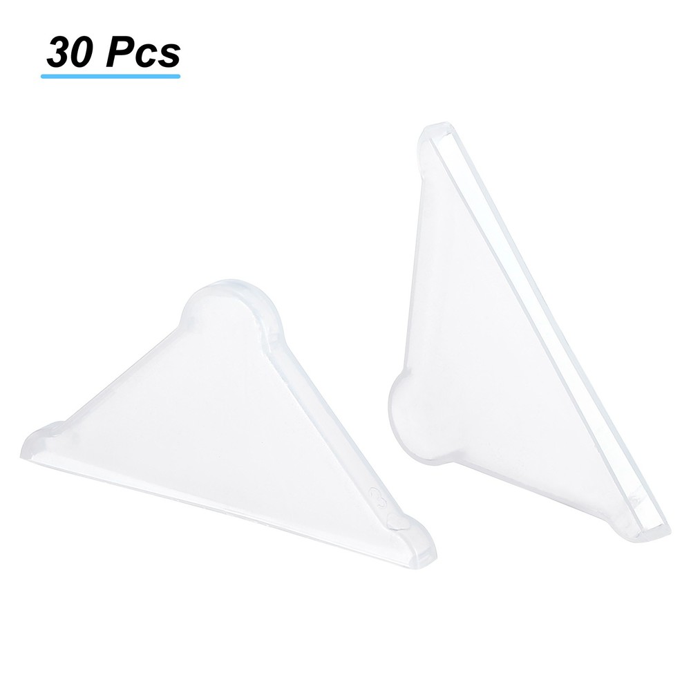 30 x PP Corner Protector Triangle 37x3mm for Ceramic Metal Sheets White