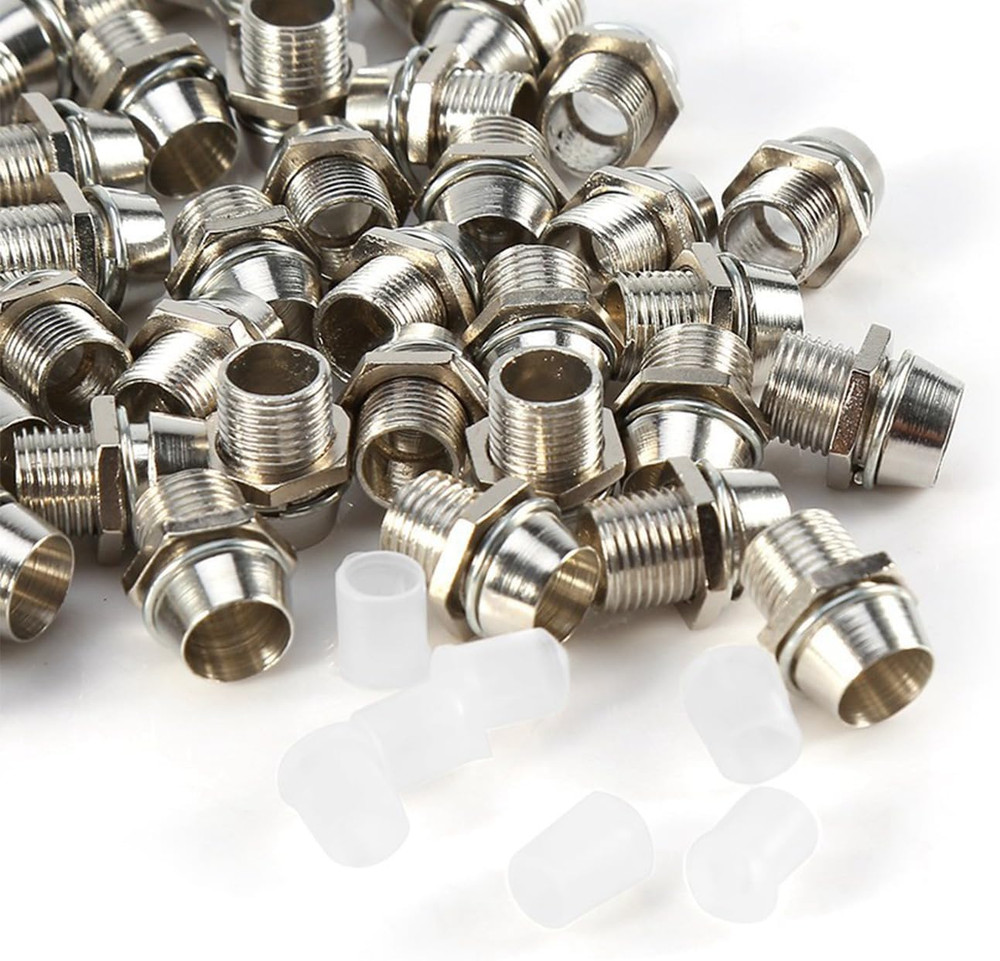 50 Pcs Silver 5Mm LED Holders Lamp Holder Panel Display Thread Mount Hole Size 0