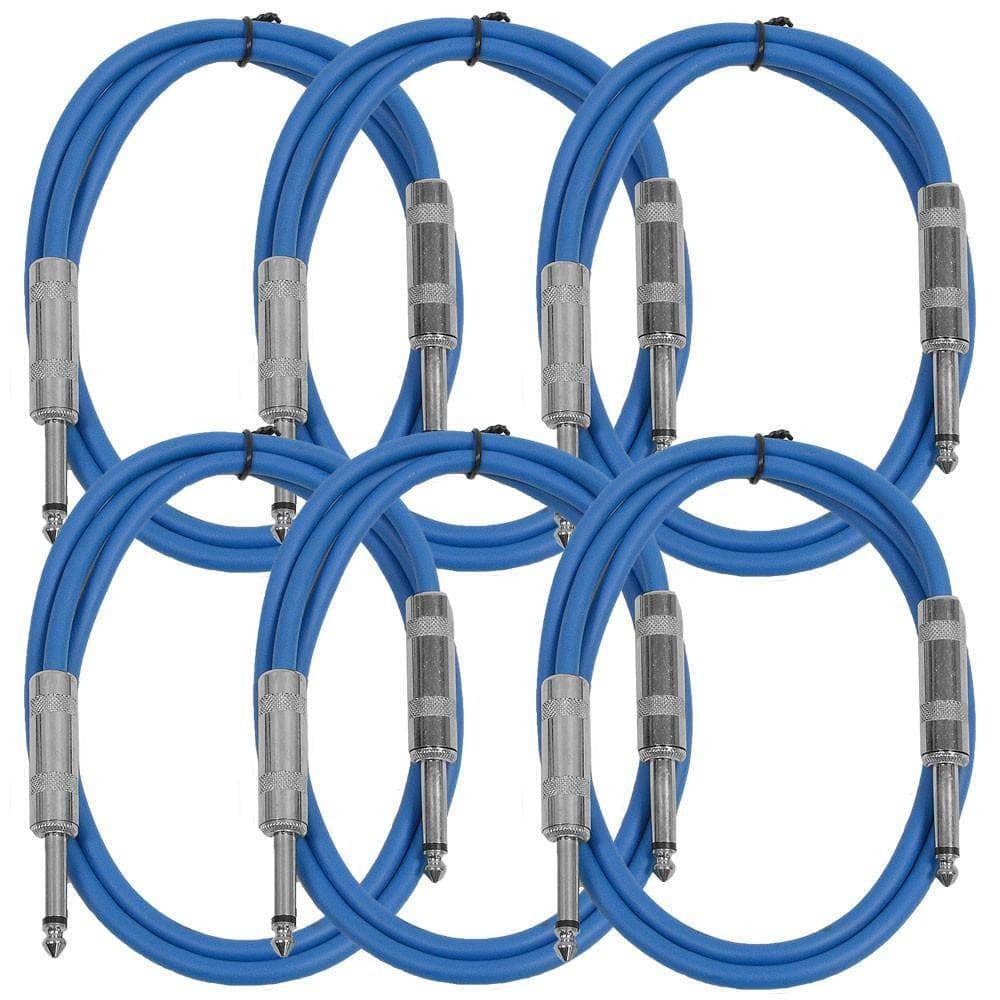 SASTSX2 6 Pack Blue 2ft TS Patch Cables