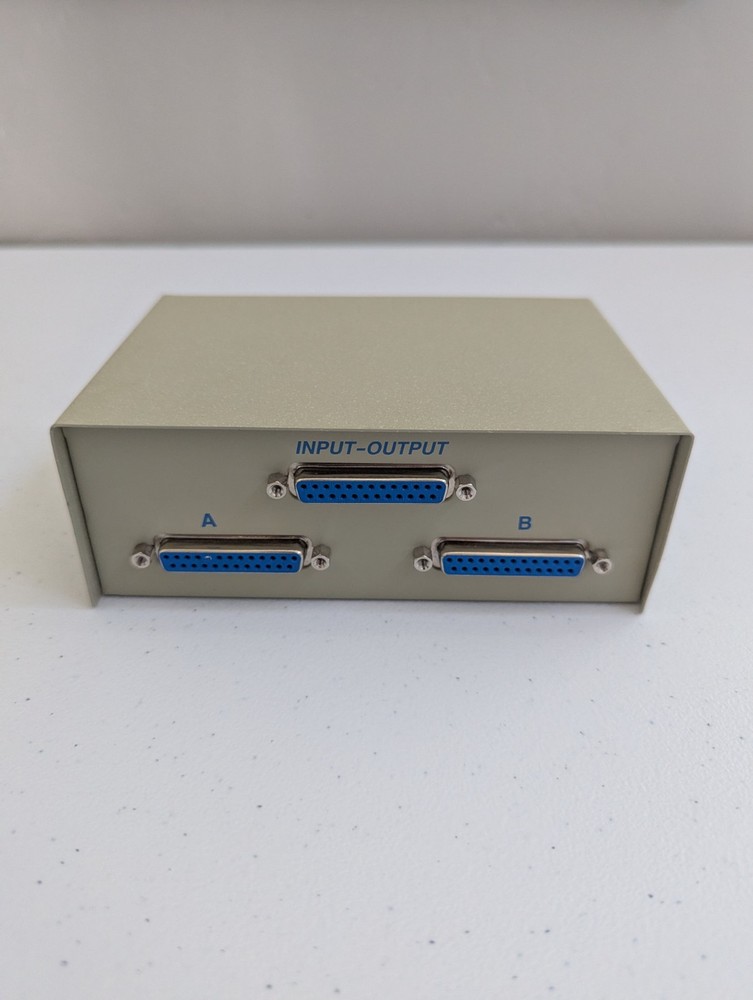 DB25 A/B Switch Box Data Transfer Female Rotary Dial Heavy Duty - TESTED