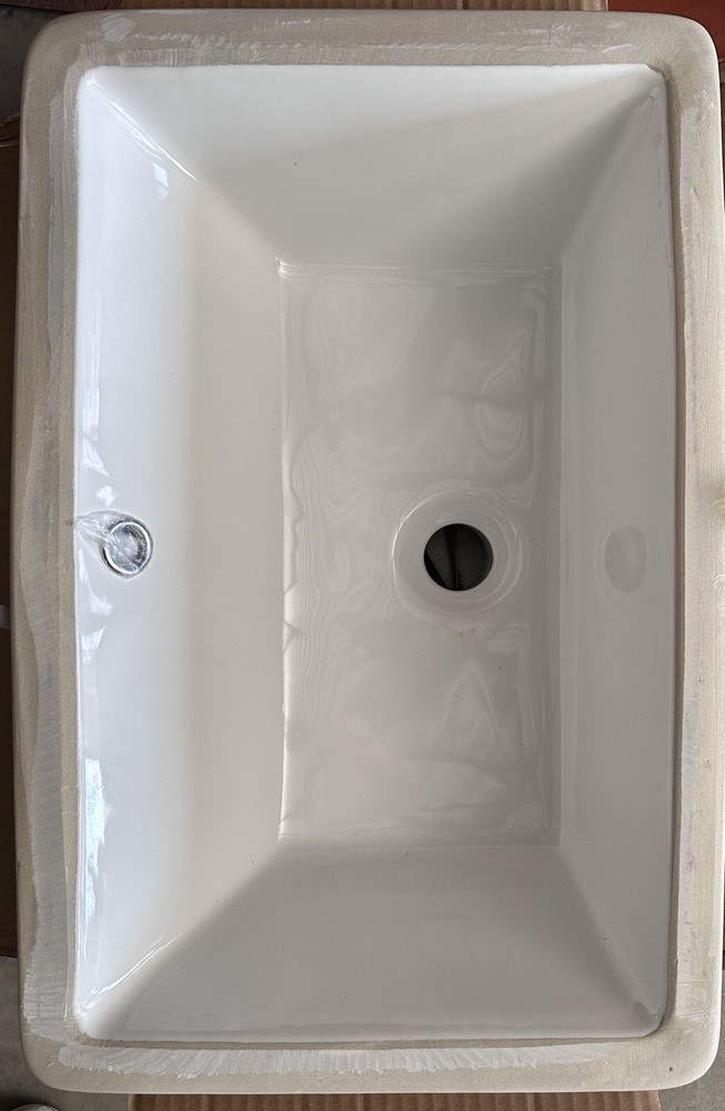 (Pack Of 2) Pool Rectangular Undermount Bathroom Vanity Sink 18" X 11" X 6"