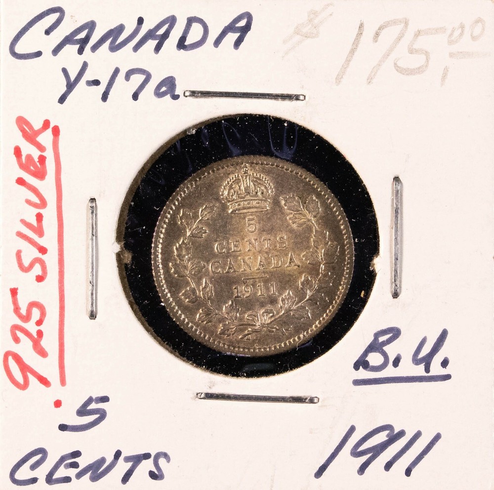 1911 Canada BU 5 Cent Coin