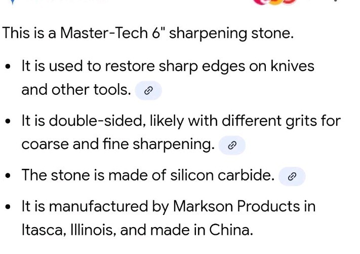 Master Tech Knife 2 Sided Sharpening Whetstone Course And Fine Grit 6"x2x1