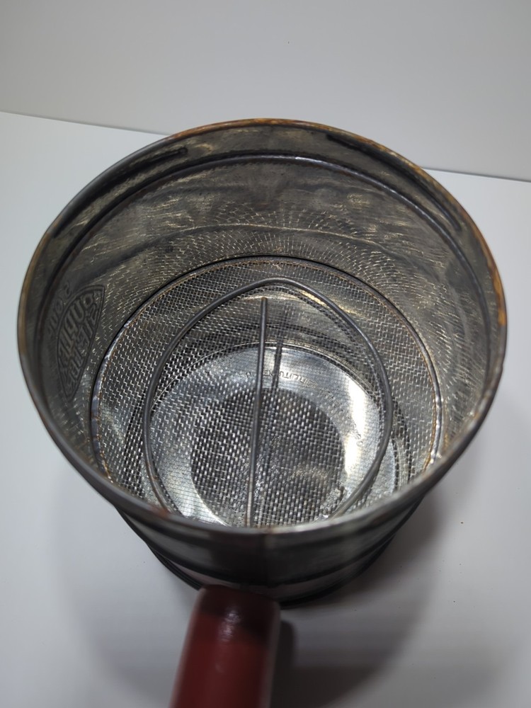 ✨VINTAGE✨ 1920's Duplex Sifter Lable RED HANDLE 5 cup