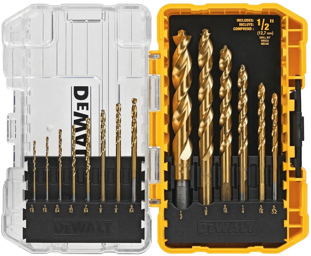 DeWALT Titanium Speed Tip Drill Bit Set for All Projects, 14-Piece