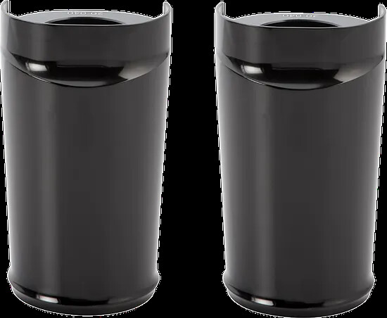 AN Al Fork Boot Covers Pair Smooth Blk Harley Road Glide 15-23