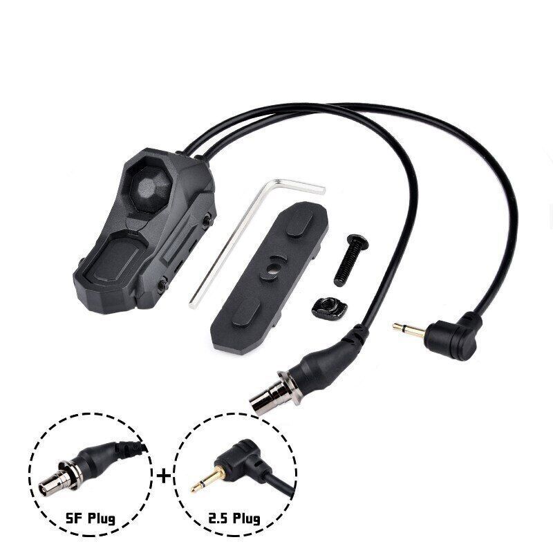 Tactical Flashlight Remote Dual Pressure Switch PEQ DBAL MAWL ModButton Control