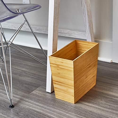 iDesign Rectangular Bamboo Waste Basket, The Formbu Collection, Natural Wood