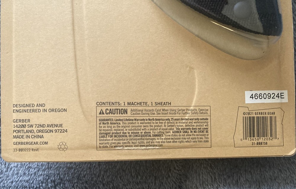 Gerber Gator Machete w Dual Blade & Sheath