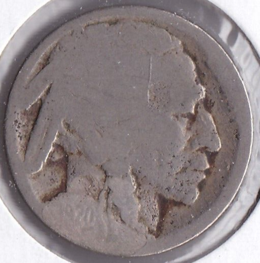 1920 Buffalo Nickel Acid Dated L24