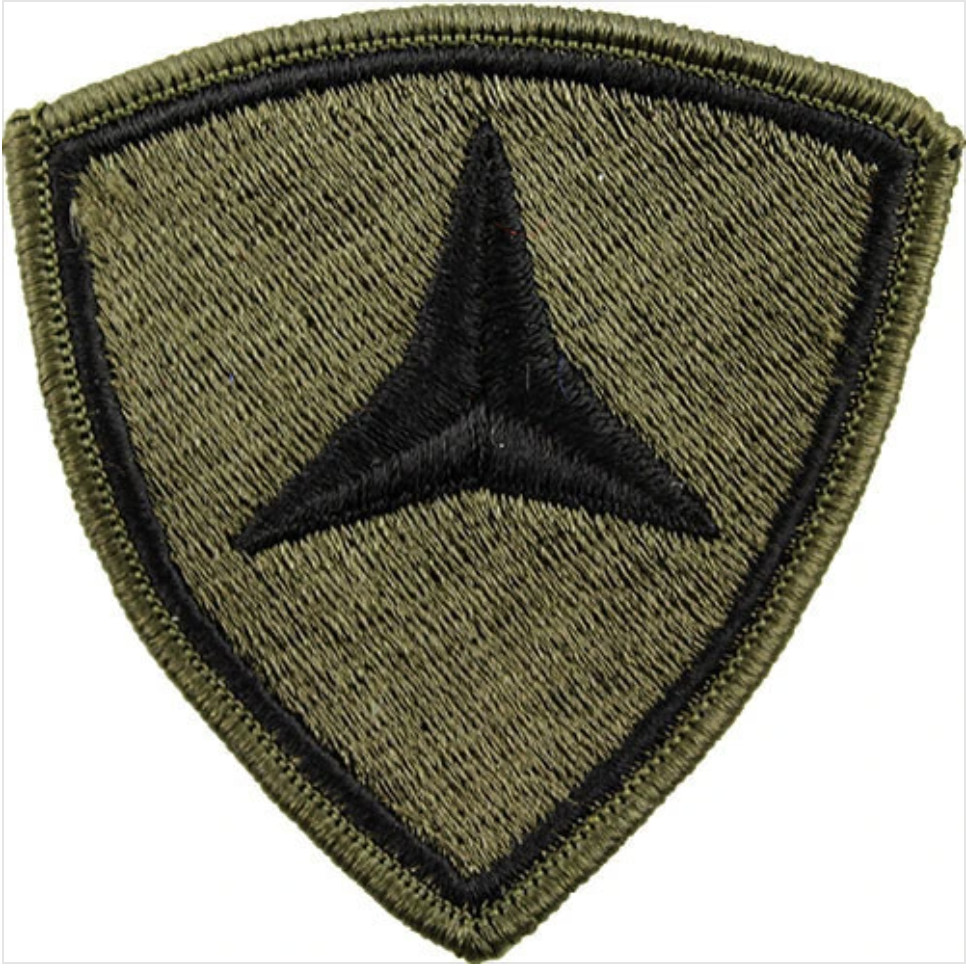 GENUINE U.S. MARINE CORPS SHOULDER PATCH: THIRD DIVISION - SUBDUED