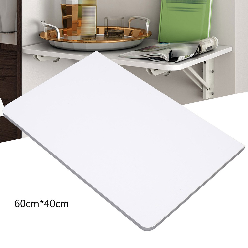 Wall Mounted Table Folding 60x40cm Floating Laptop Desk Fold-Down Work