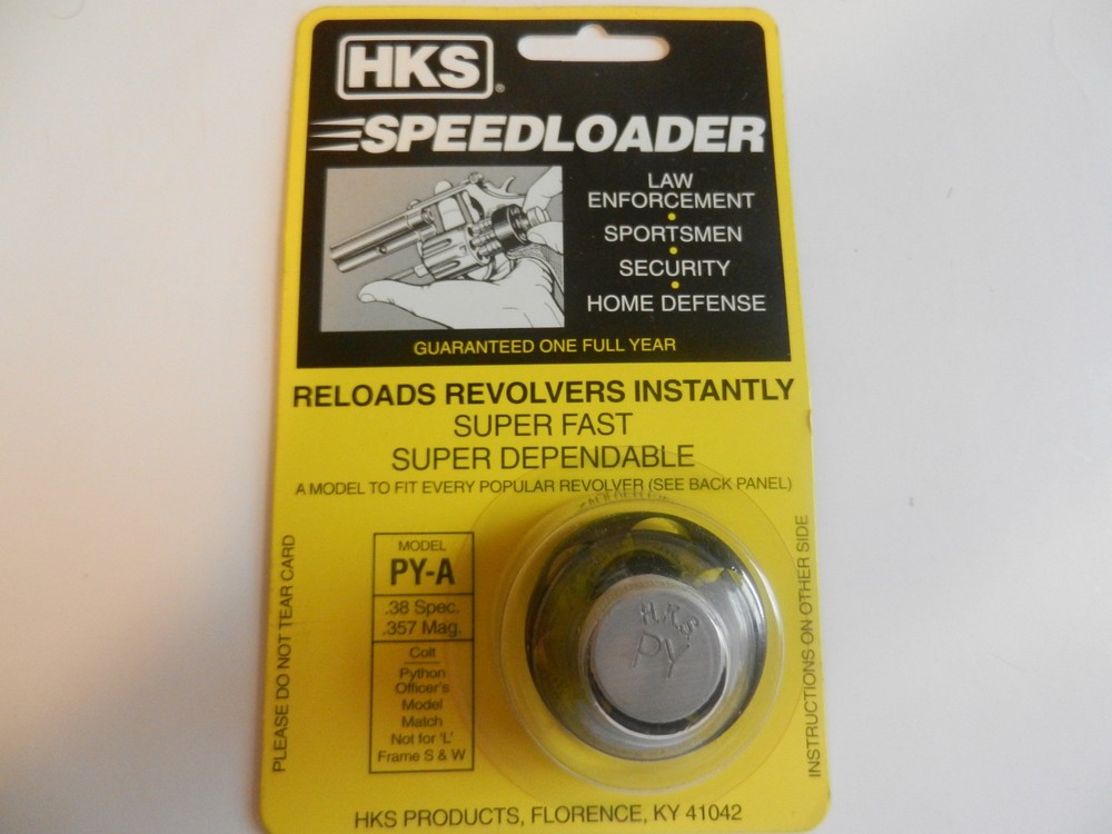 HKS Speedloader; PY-A; 6-Shot; 38 Spl 357 Mag; 2 Pack; Fast & Dependable