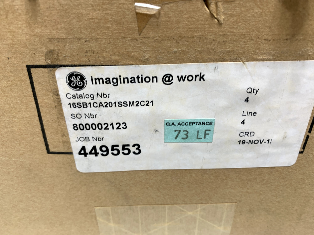 General Electric 16SB1CA201SSM2C21 Control Switch