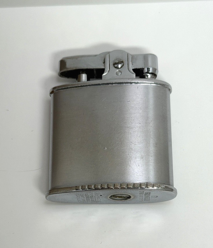 Vintage Chrome 1950s Ronson Triumph Lighter No Monogram