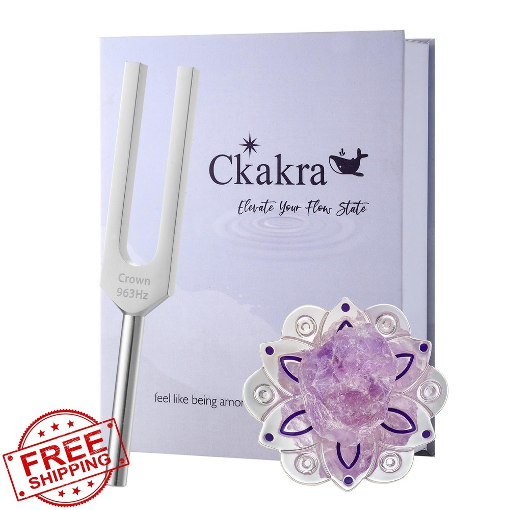 Ckakra Solfeggio Tuning Fork, 963hz, Amethyst Kit