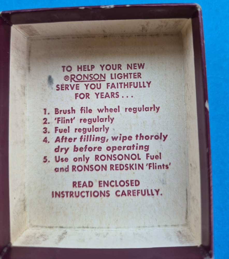 Vintage Ronson Adonis Cigarette Lighter Used Engraved