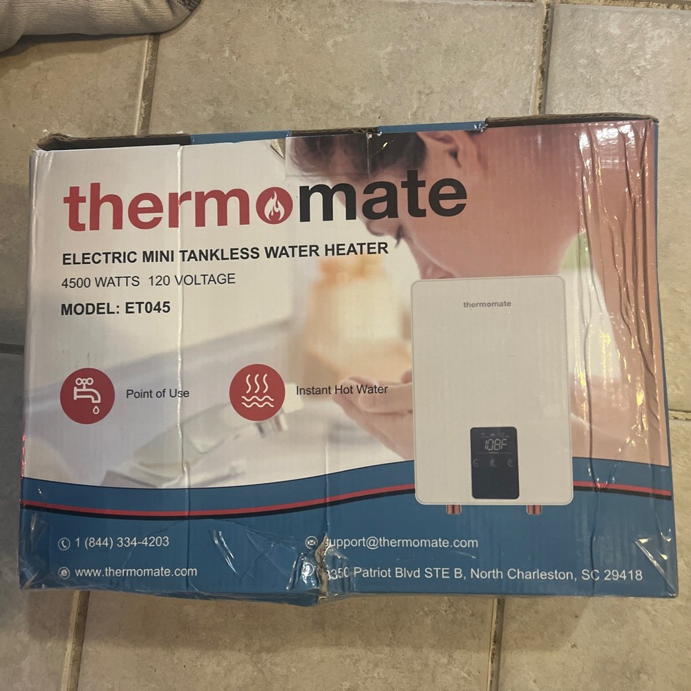 Mini Tankless Water Heater Electric 110V ~ 120V for Sink, ThermoMate 4.5kW 37.5A