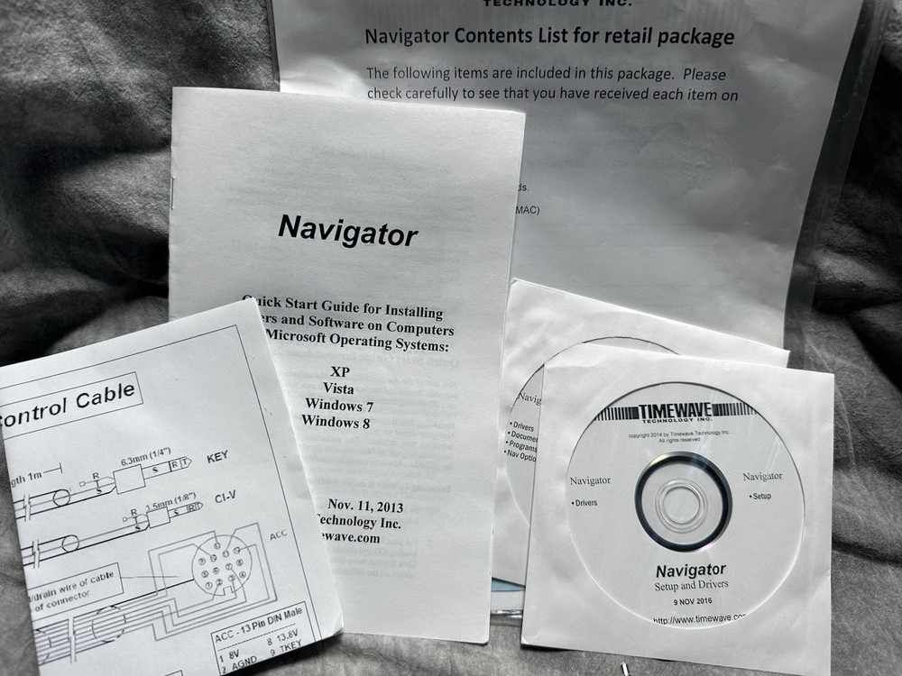 Timewave Navigator with Icom cable