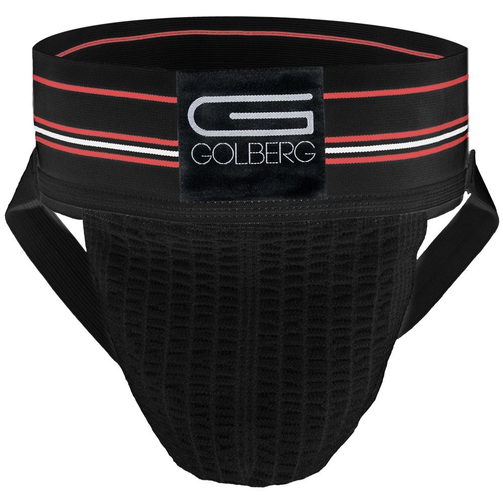 Golberg Mens Athletic Supporter 2 Pack Black Medium