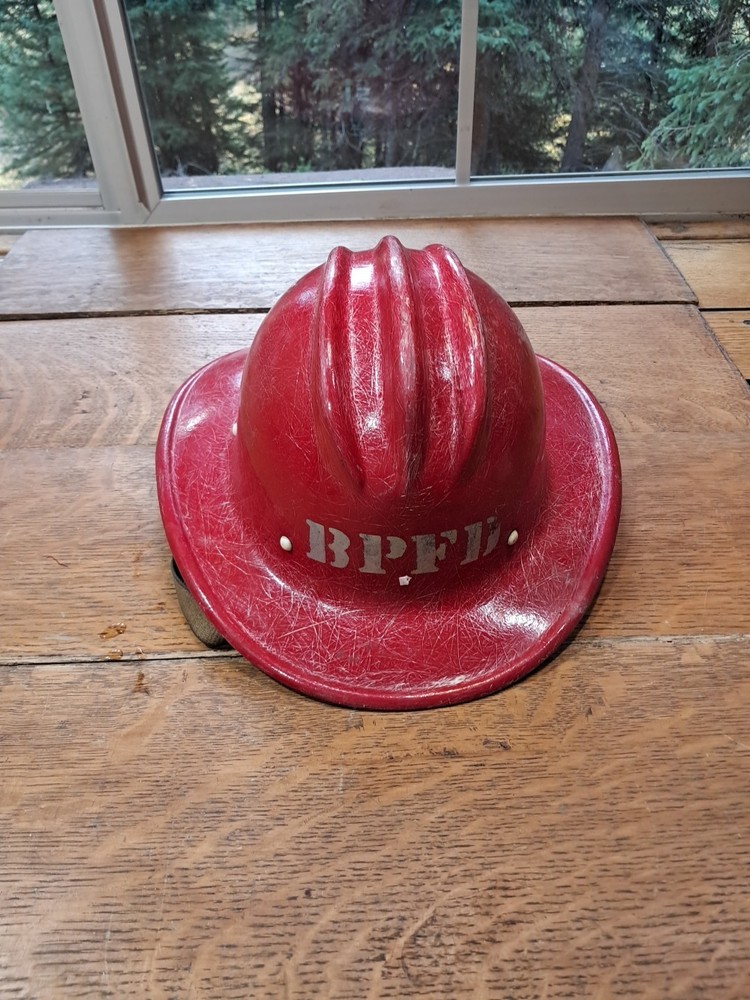 Vintage Bullard Red Fire Helmet Os