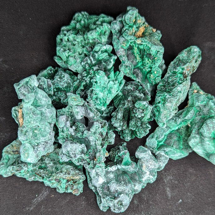 Velvet Malachite Raw Natural Crystals