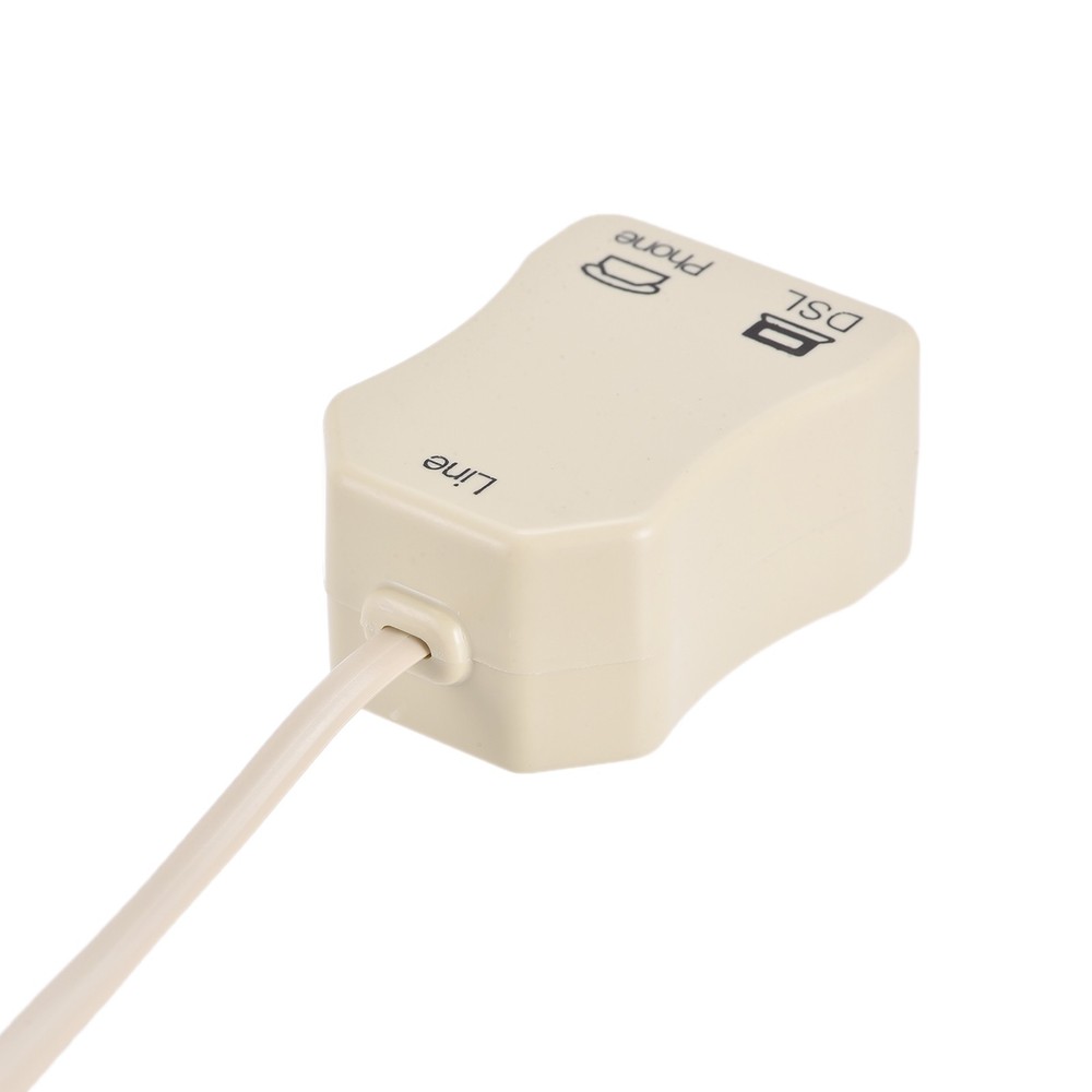 In-Line DSL Splitter Filter 6P2C 2 Way Socket Adapter for Telephone