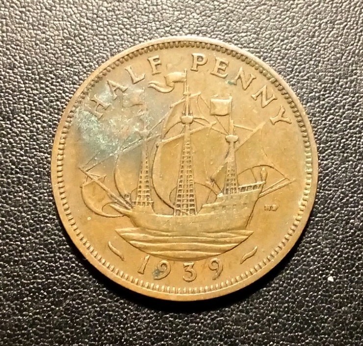 1939 Great Britain Half Penny