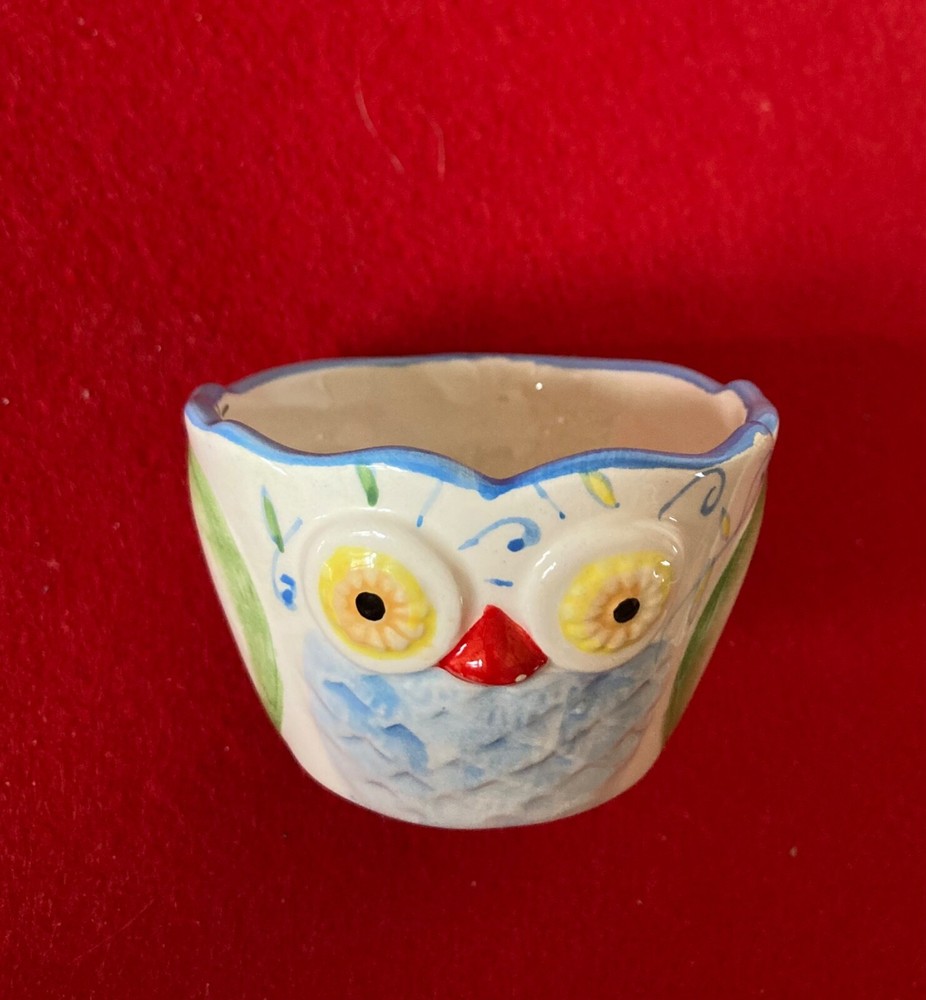 FUN GIFT Under $20 - 4 pc Nesting Owl Design Ceramic Measuring Cups EXCELLENT