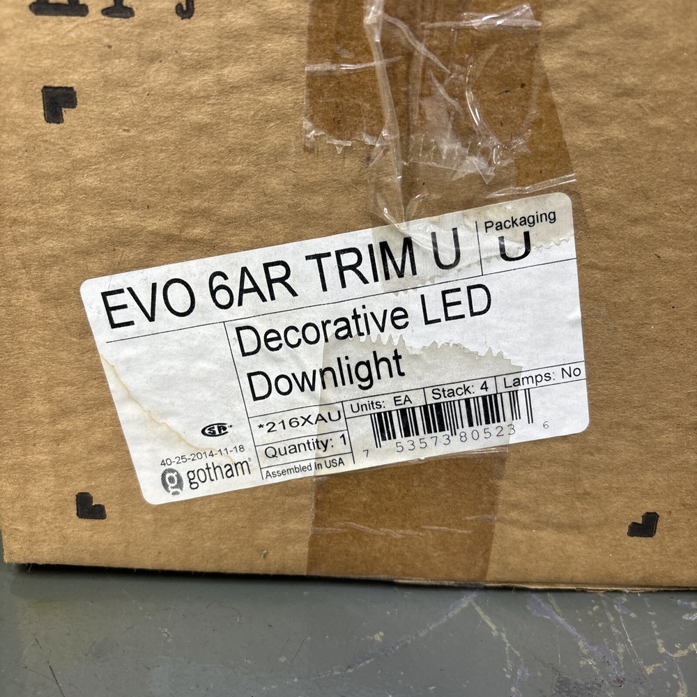 Gotham, EVO 6AR TRIM U, Lighting Trim Kit.