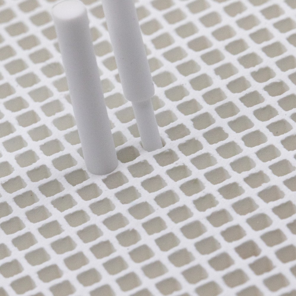 Round Ceramic Honeycomb Block with Pins for Soldering - 54-225
