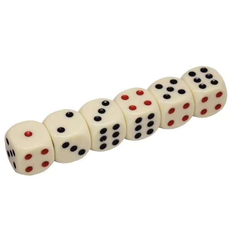 10Pcs 6 Sided Dices Set Acrylic Dices Round Corner Dices Board Game Accessory