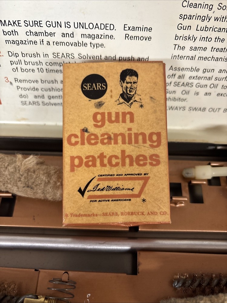 Sears Ted Williams Gun Cleaning Kit Vintage 20201