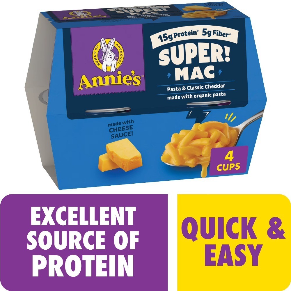 Microwaveable Protein Pasta & Cheese Cups, 4 Pack, 11.44 oz, Quick Prep Meal