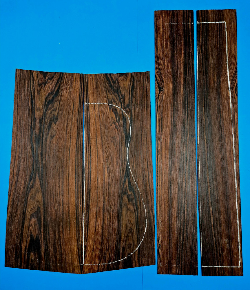 Cocobolo guitar back and sides set CO106