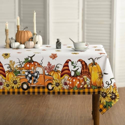 Fall Tablecloth 60x84 Inch Rectangular, 60" x 84" (Rectangular) Orange