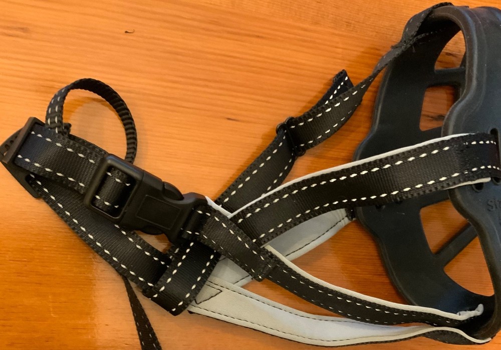 Baskerville Muzzle Sz 5 Adj Nylon Straps Humane Dog Training Black Flex Rubber