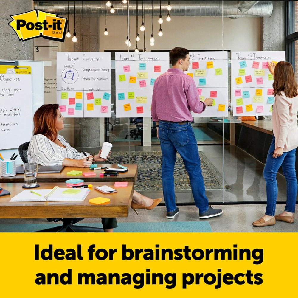 Post it Wall Pads 2 Pack White 20 Sheets Easy Mount Command Strips