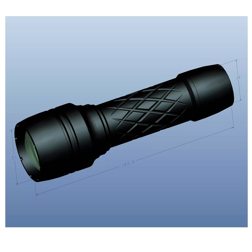 White Light Illuminated Laser Module 1800m Long Distance Outdoor Flashlight