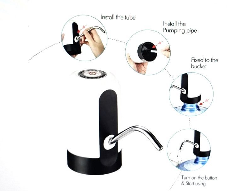 Water Pump Electric Automatic Dispenser 5 Gallon USB Bottle Switch 1 Day Ship