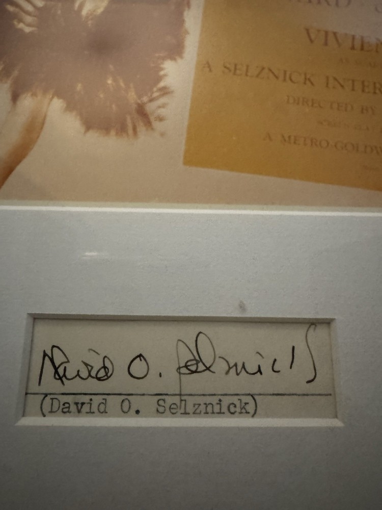 David O Selznick Authentic Signature
