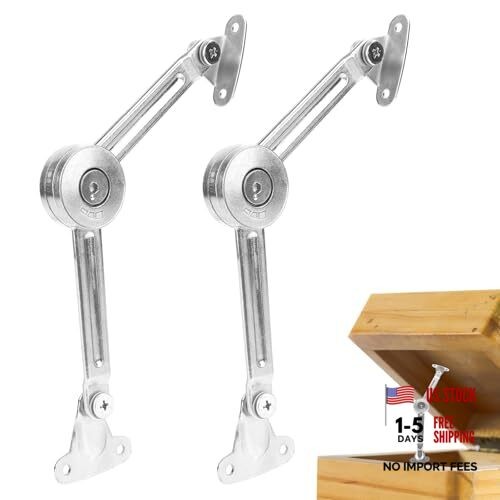 28pcs Locking Hinges Set for Wooden Toy Chest, Includes Connectors Screws