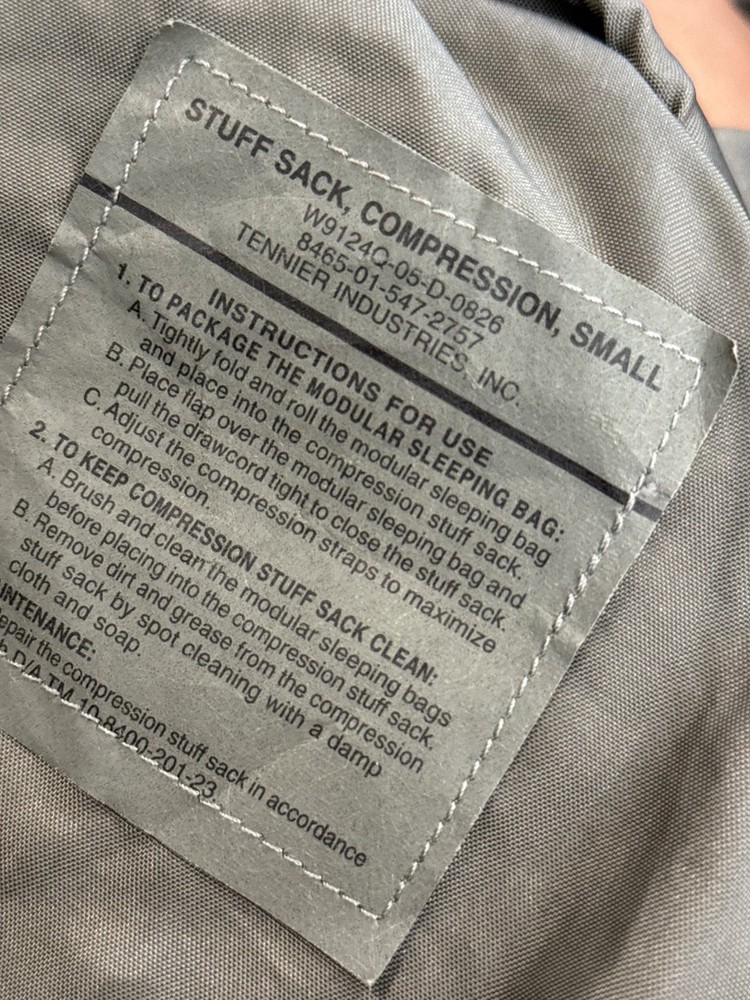 USGI SMALL Modular Sleeping Bag System Foliage COMPRESSION STUFF SACK