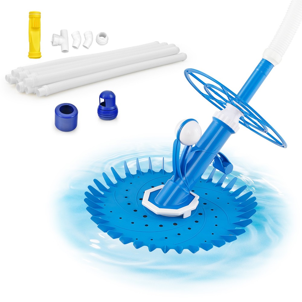 Upgraded Automatic Pool Cleaner Suction-side Pool Vacuum Sweeper w/ 36-Fin Disc