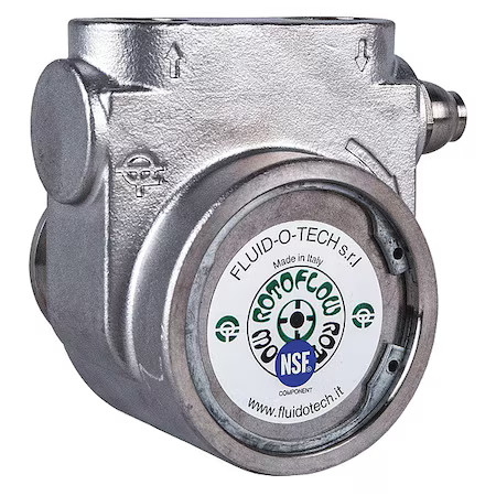 Fluid-O-Tech Pa 0711 Pump, 3/8" Nptf, 34 Max. Gph, Ss, Bypass